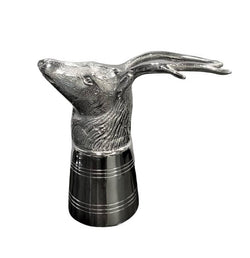 Stag Head Stirrup Cup Silver Plate