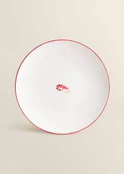 Hand Painted Flat Plate - Mini Shrimp