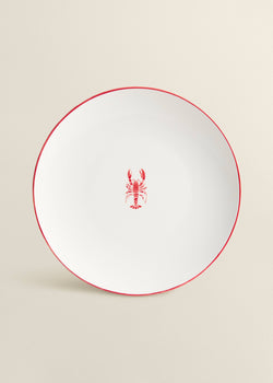 Hand Painted Dessert Plate - Mini Lobster