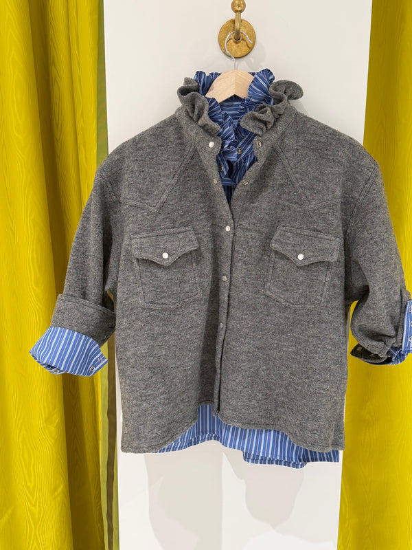 Bonnie Top- Grey Wool