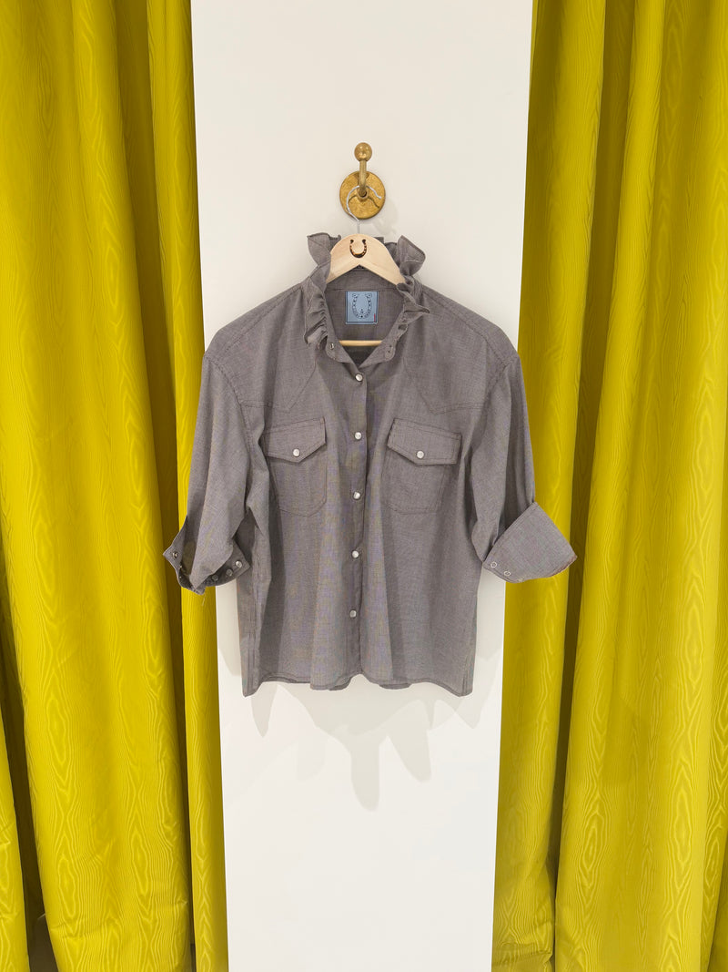 BonnieTop - Micro Brown Gingham